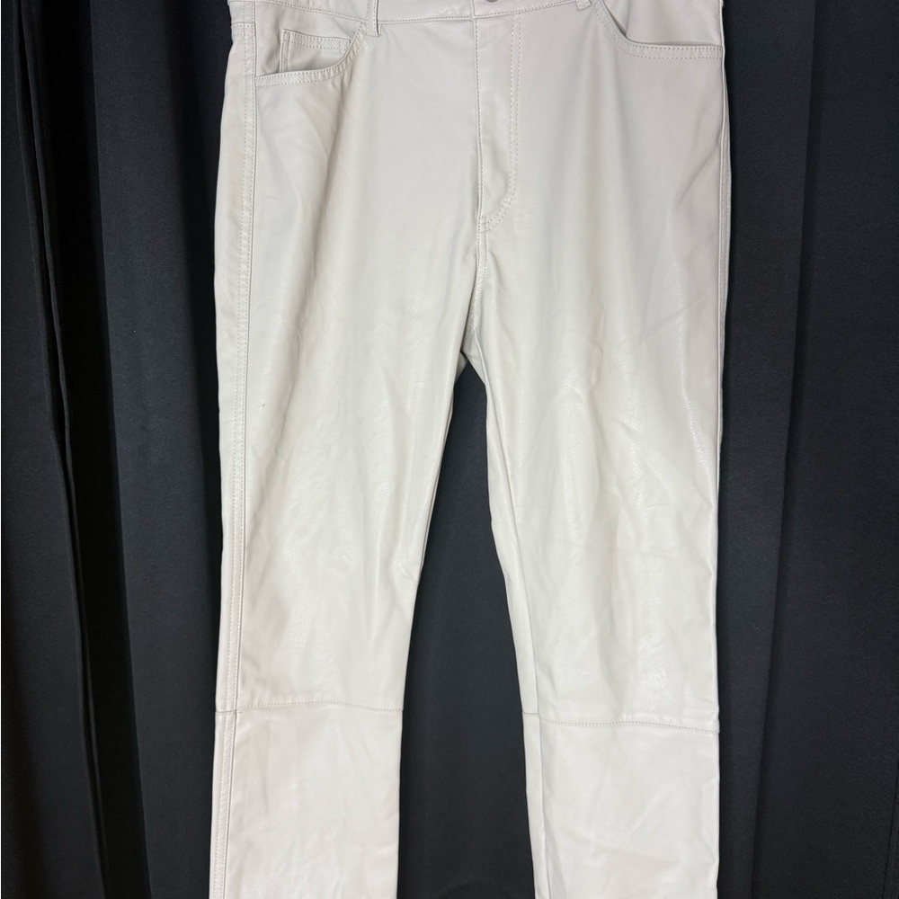 H&M Cream Leather Pants